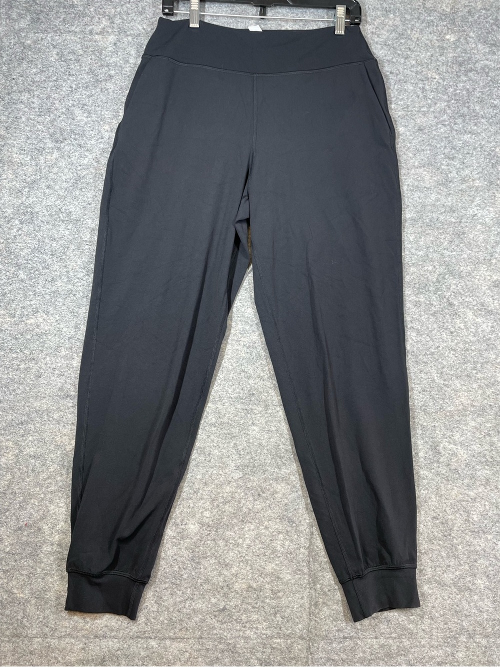 Lululemon Black High Rise Jogger Pants Nylon Stretch Size 8 Athleisure Running